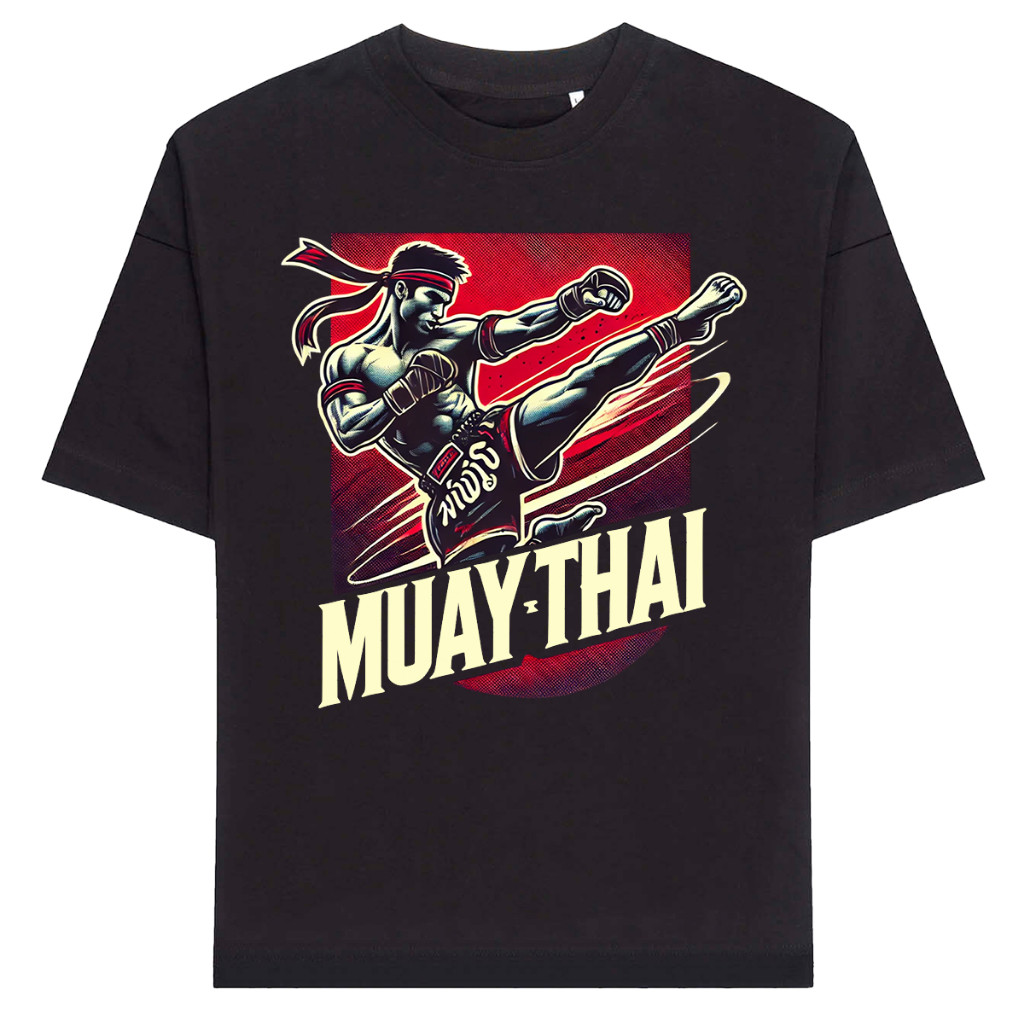 Camiseta Estampada Oversized Streetwear Unissex 100%  Muay Thai Voadora 3D!