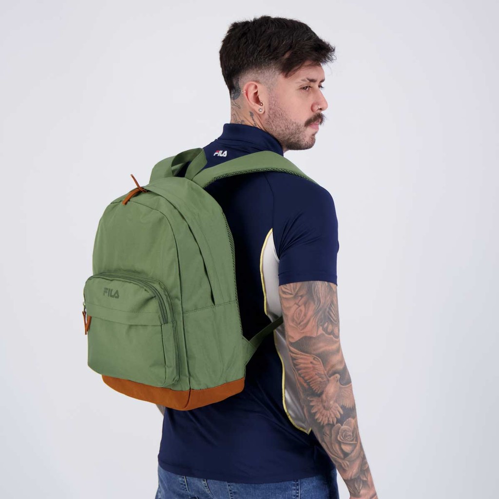 Mochila Fila Suede Verde Oliva - Women Bags