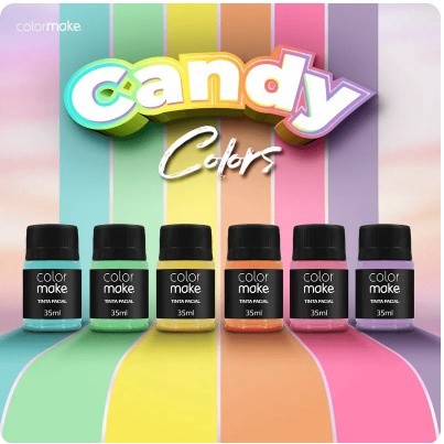 6 Tinta Facial Color Make CANDY 35ml em Oferta na Shopee