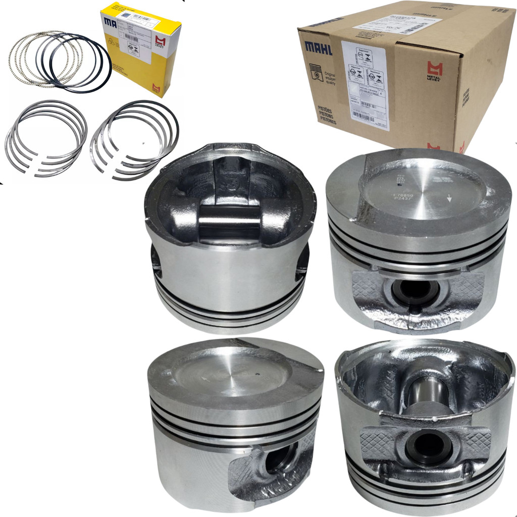 Jogo Pistao Com Aneis Mahle Gol G2 G3 Saveiro Parati Polo Classic Ap 1.8 Gasolina 1996 A 2006