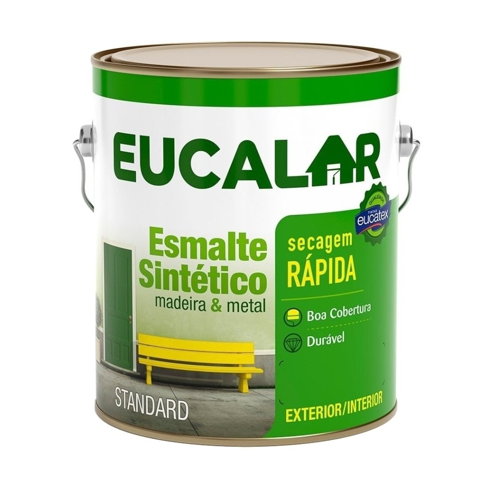 Tinta Esmalte Eucalar Brilhante Branco 3,6 Litros