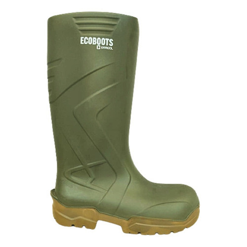 Bota Ecoboots Polytech Impermeável Verde Bege Bracol