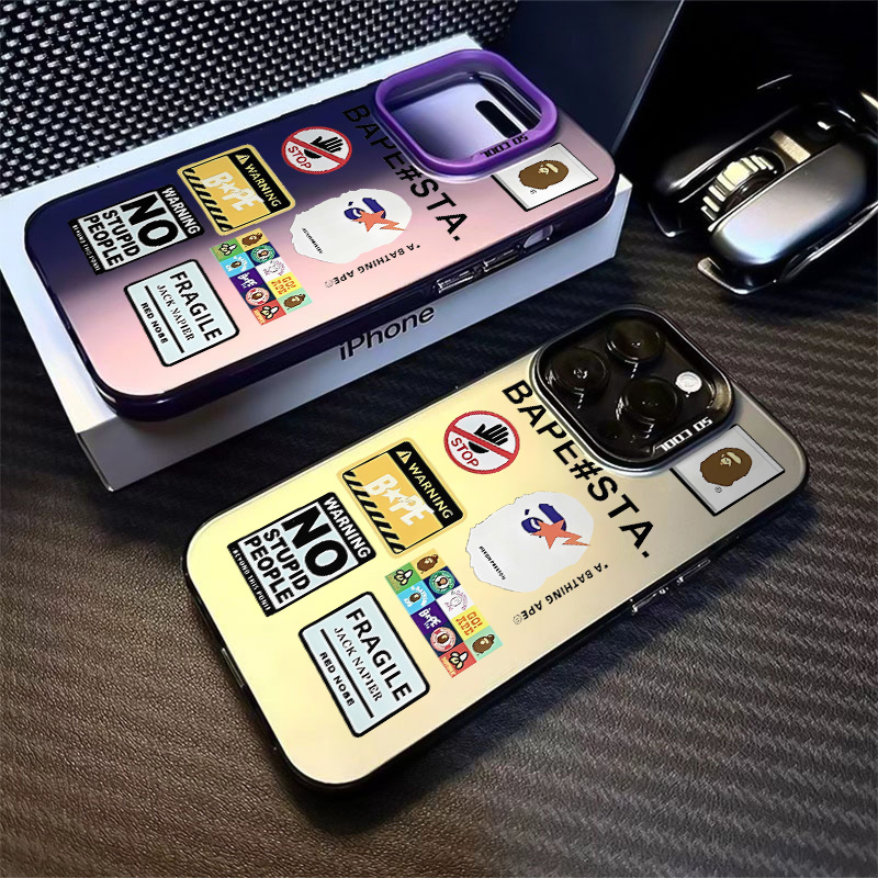 Capinha Capa Resistente A Choques engraçado BAPE Para Redmi 12 12 13c Note 12pro  8 11 13pro 12s POCO X6 X6PRO X5