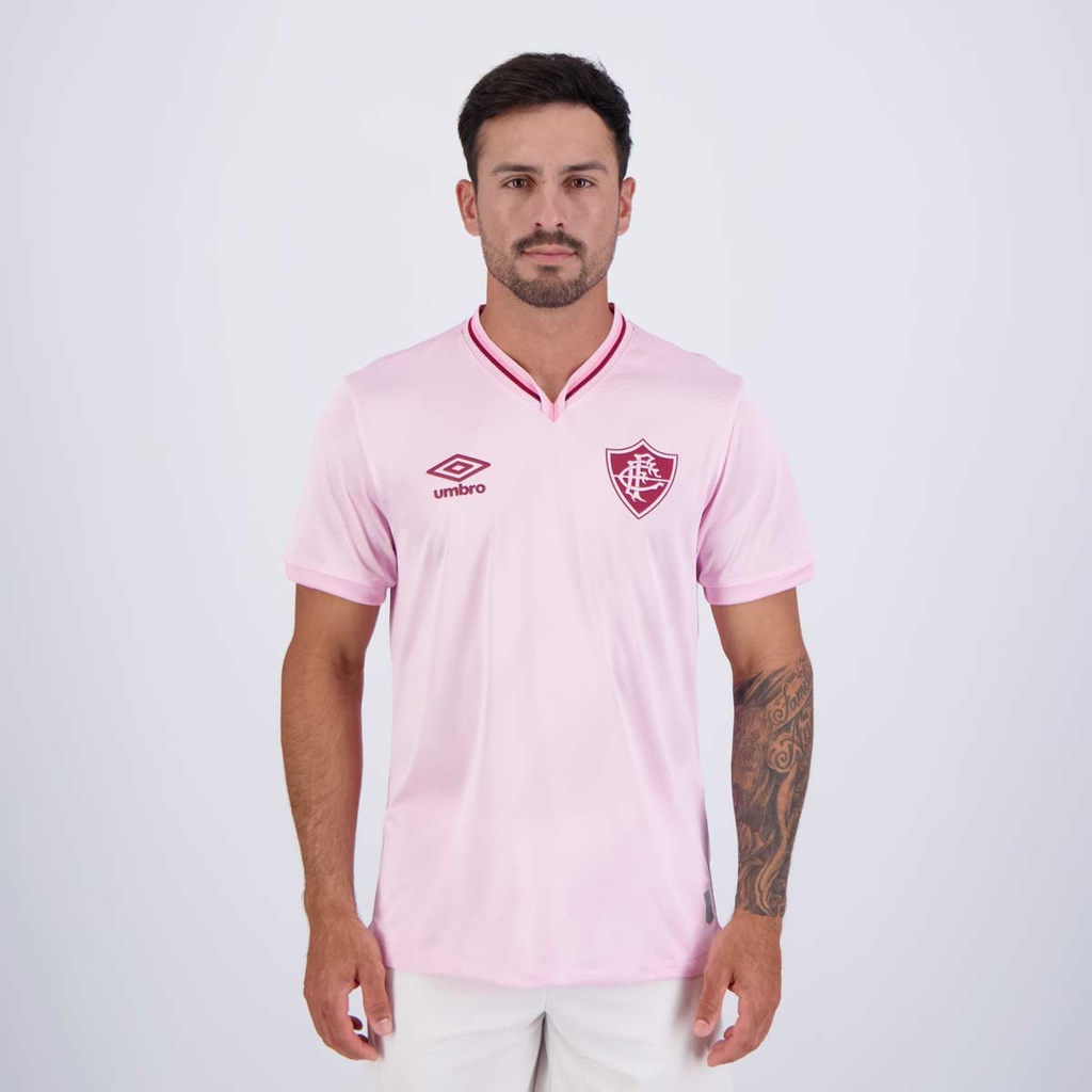 Camisa Umbro Fluminense Outubro Rosa 2024 em Oferta na Shopee