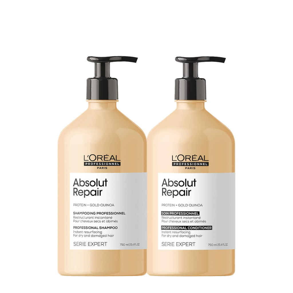 Kit L'Oréal Professionnel Absolut Repair Gold Quinoa Protein Duo 750ml (2 produtos)
