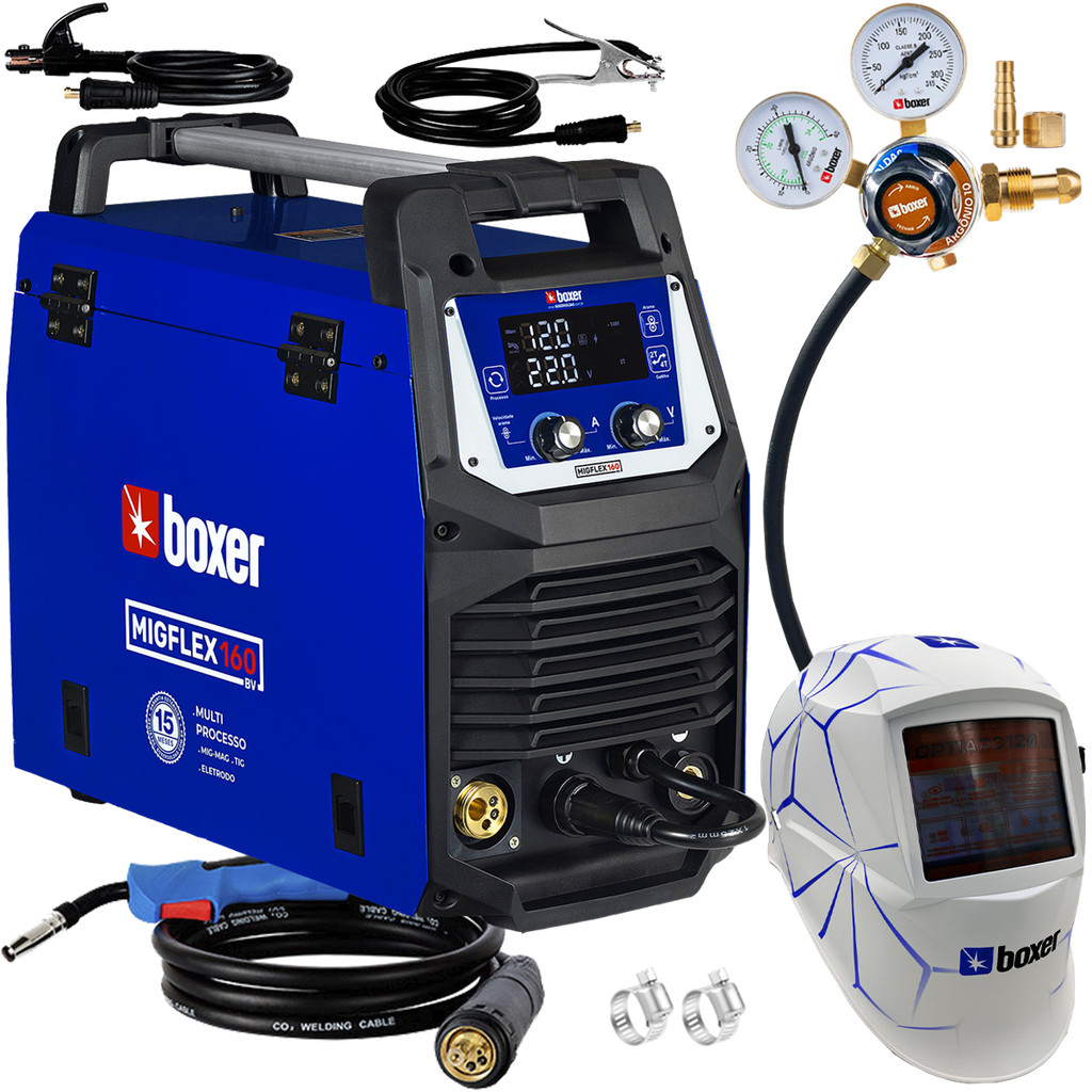 Maquina De Solda Inversora Multiprocesso Mig Flex 160 Tig Eletrodo Mascara Automática Regulador