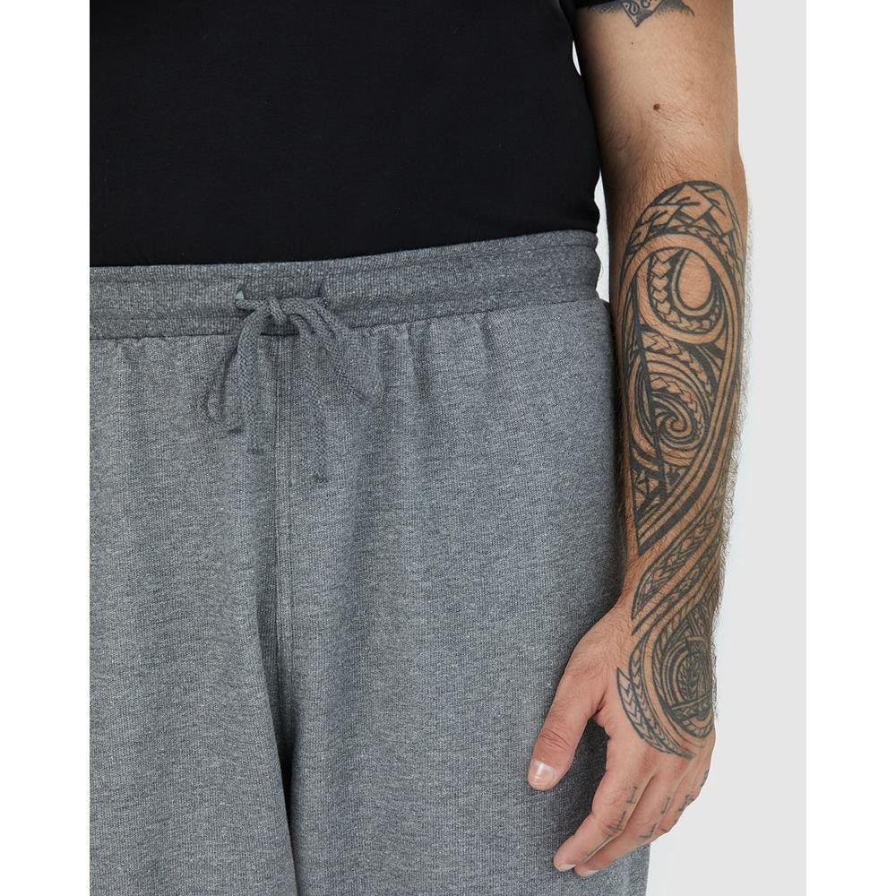Detalhes do Calça Básica Masculina Plus Size Jogger Em Moletom