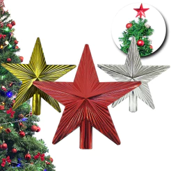 Estrela Ponteira Arvore De Natal Decoração Pequena Enfeite 11cm