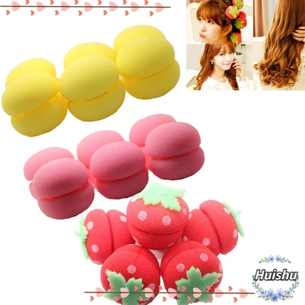 HUISHU 6 Peças De Bolas Modeladoras De Cabelo , Cabelos Longos , Rolos De Esponja DIY , Modelador De Cabeça Macia , Ferr em Oferta na Shopee