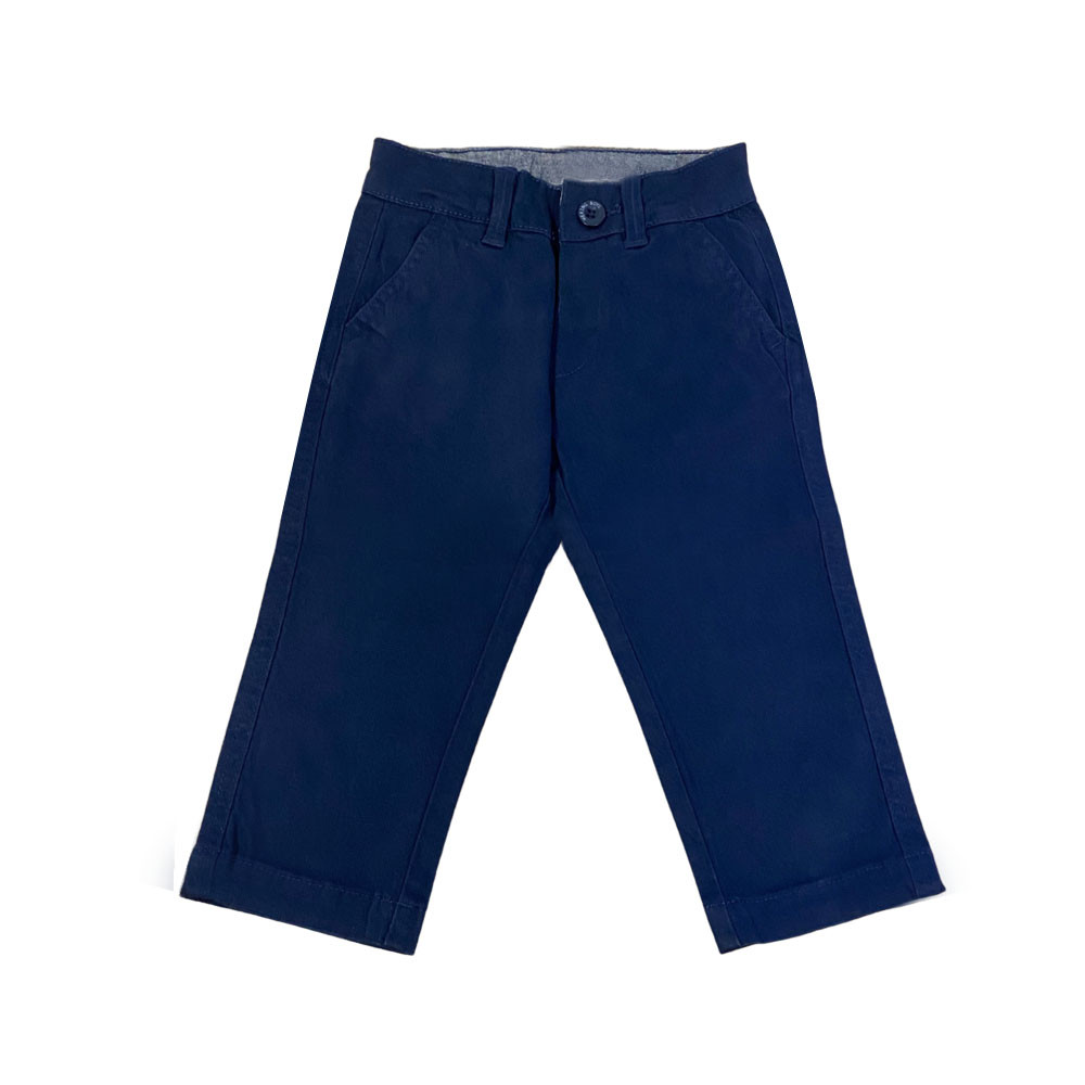 Calça Infantil Hering Azul Marinho com Botão