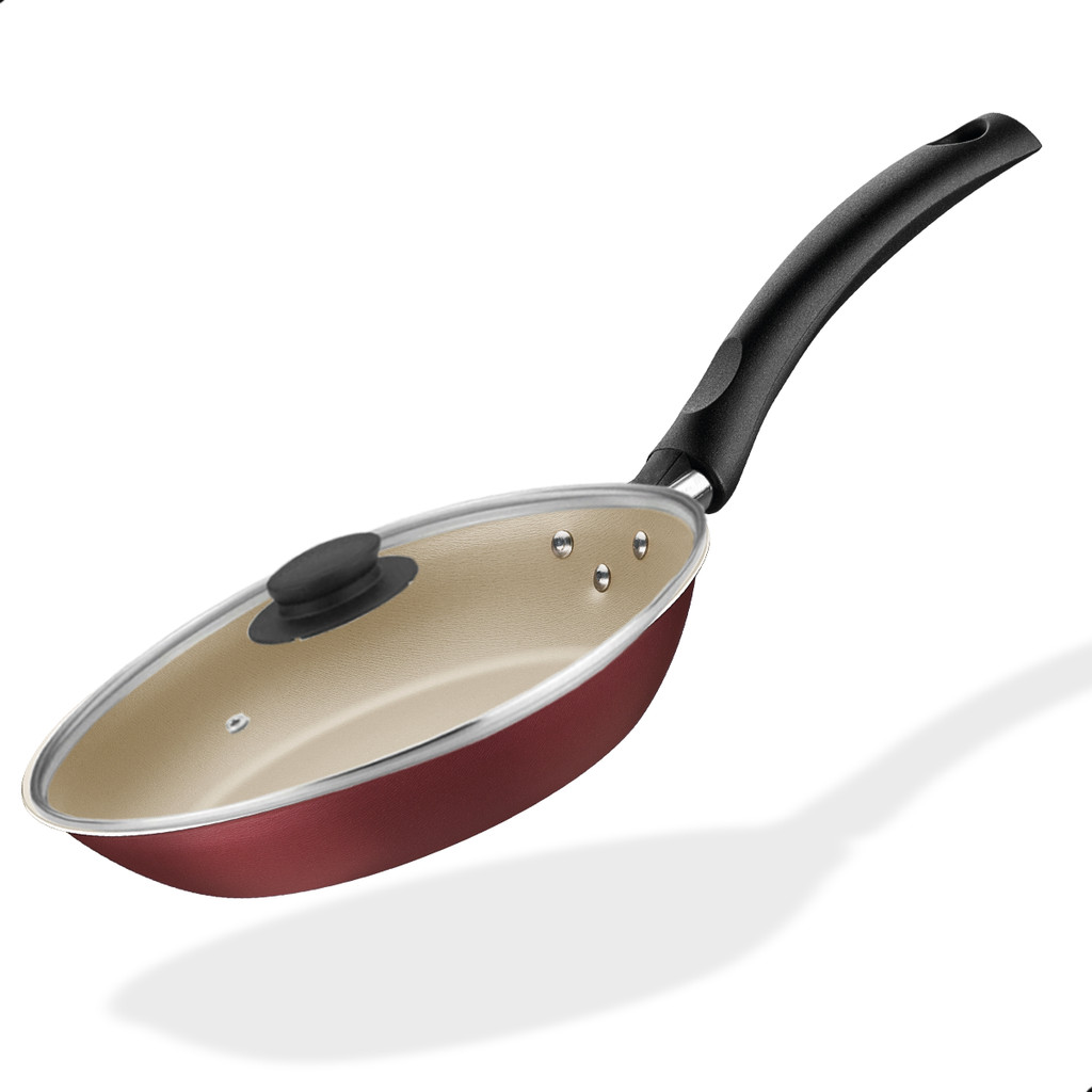 Frigideira antiaderente tramontina grande com tampa 24cm em Oferta na Shopee