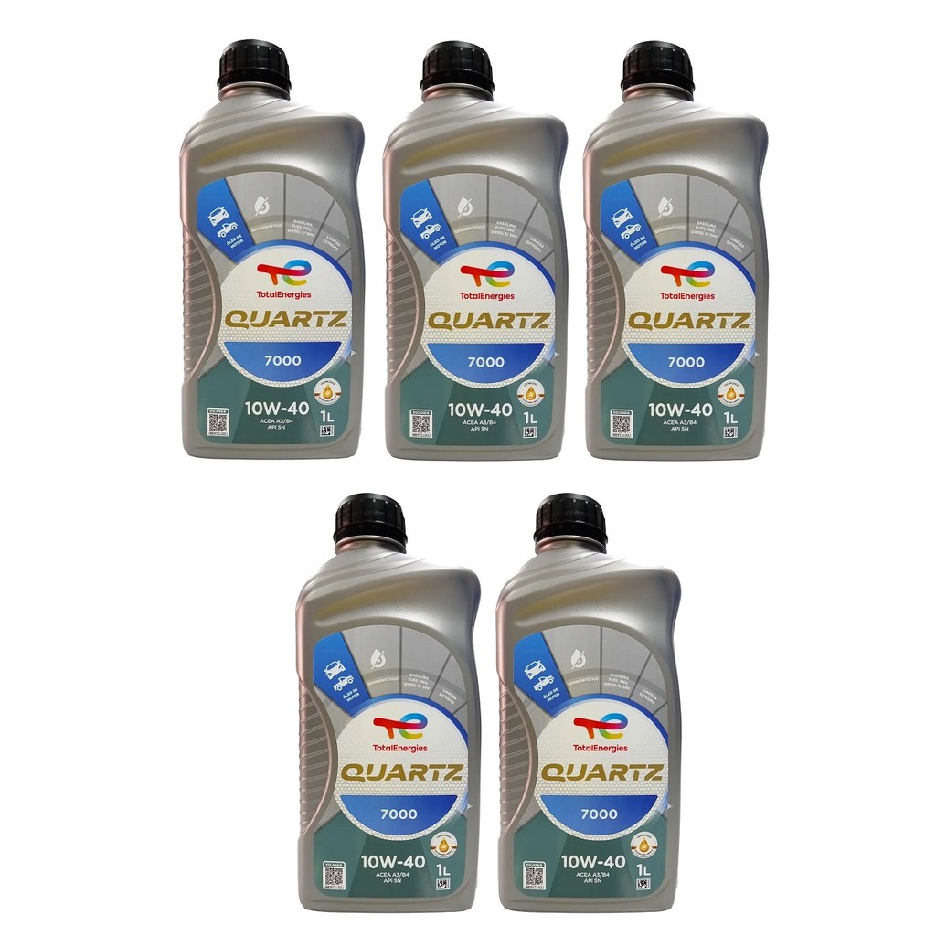 5 litros Óleo 10w40 Total Quartz 7000 Semissintético