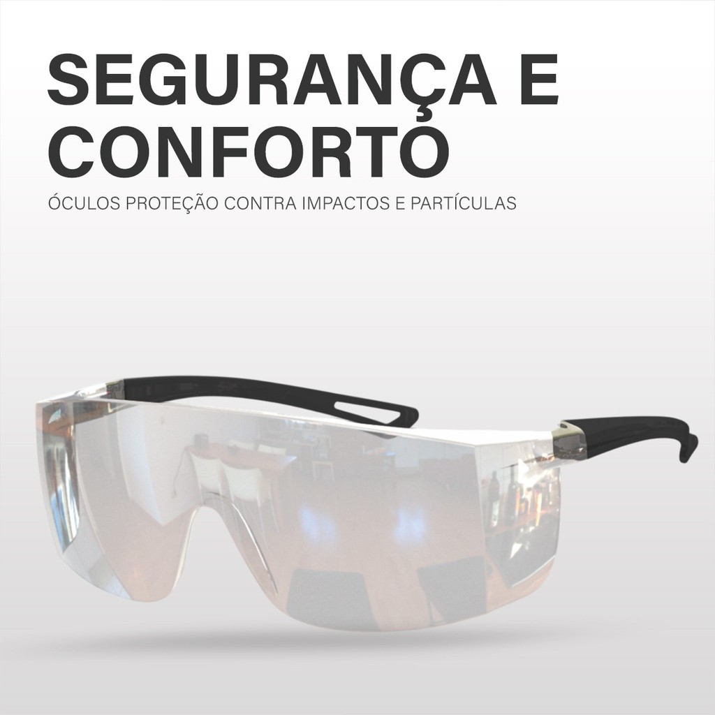 Óculos Proteção Epi Segurança Incolor Transparente · foto 2