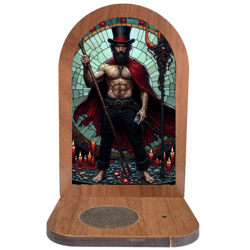 Altar Congá Exu Arranca Toco - Arte Estilo Vitral