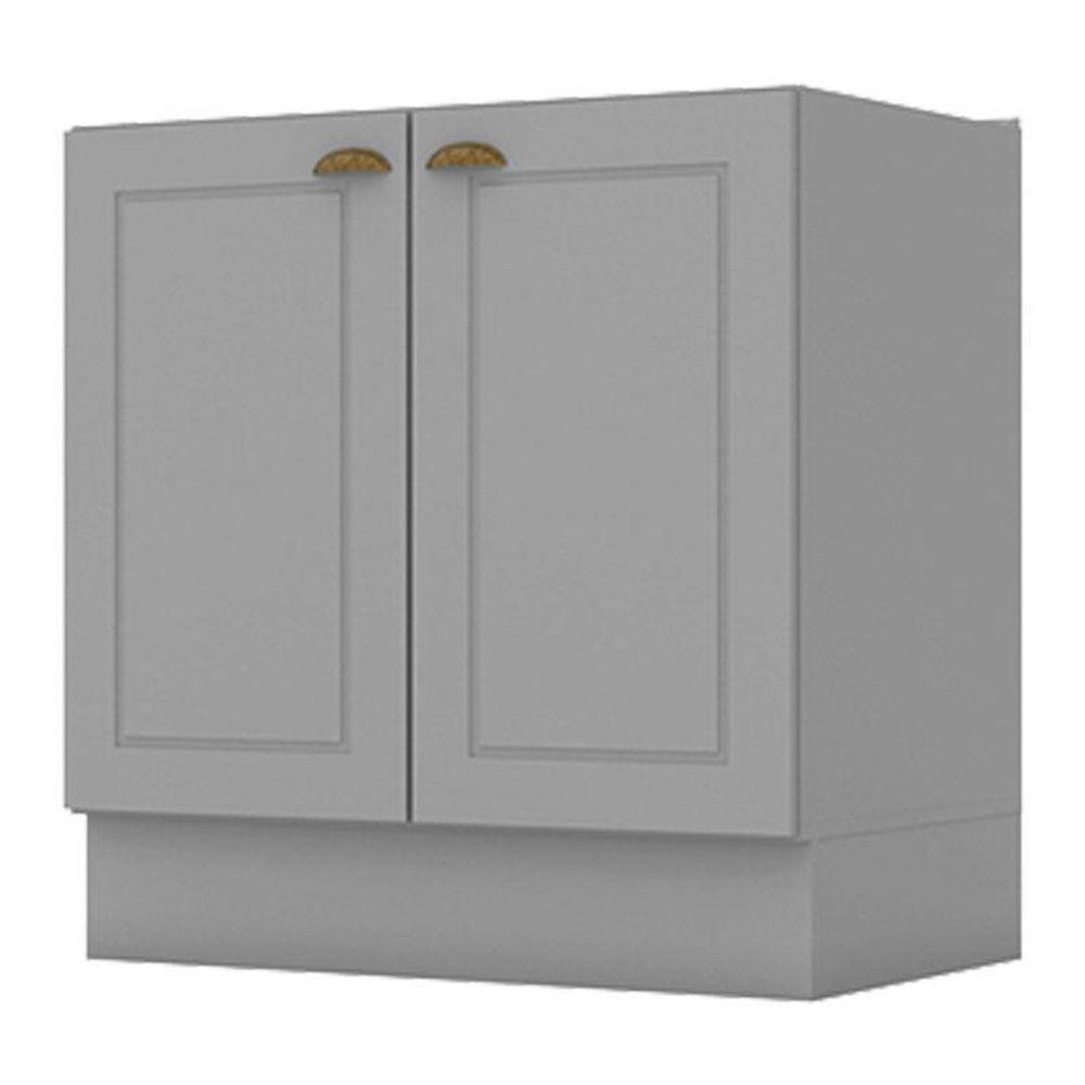 Balcão 2 Portas 80 Cm Americana Cinza – Henn em Oferta na Shopee