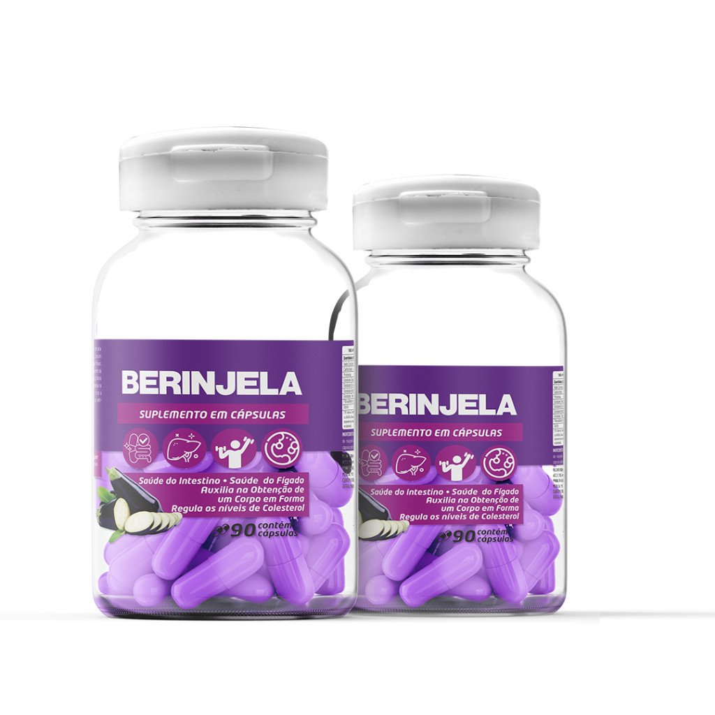 Berinjela Premium 90 Cápsulas De 500mg 2 Potes