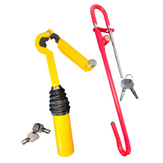 Trava Antifurto Segurança Universal Para Freio De Mão Câmbio e Volante Pedal Automóvel Carro Veículo Tranca em Oferta na Shopee