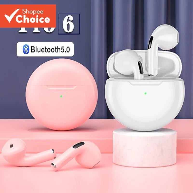 Air Pro 6 TWS Fones De Ouvido Sem Fio Com Microfone Fone Bluetooth Pods Sport EarPhone Running