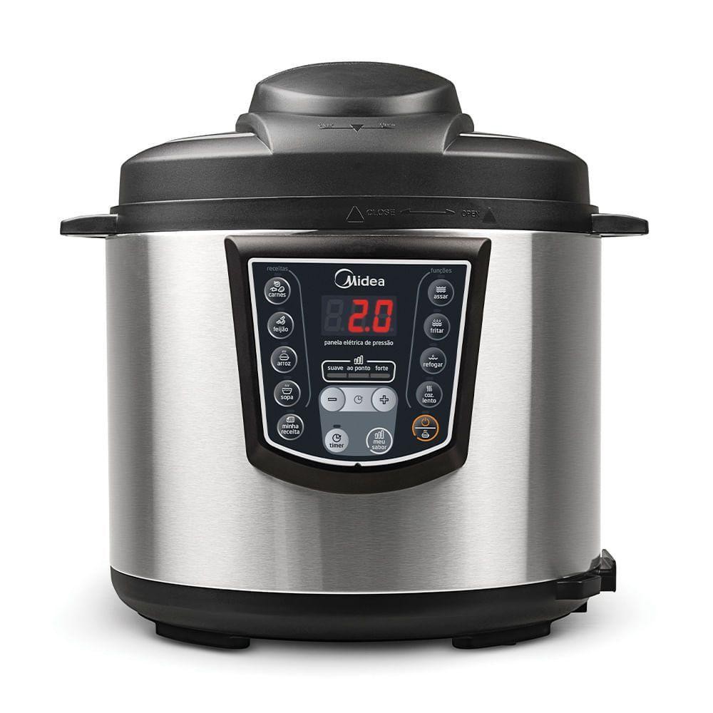 Panela de Pressão Elétrica 6L Digital Inox Midea PPA72 220V em Oferta na Shopee