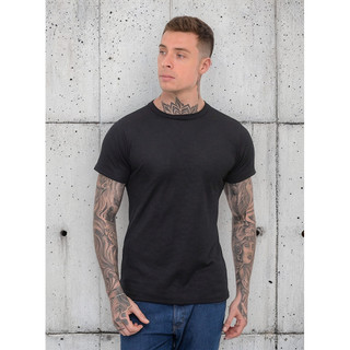 Camiseta Canelada Manga Curta T-shit  Americana Gringa