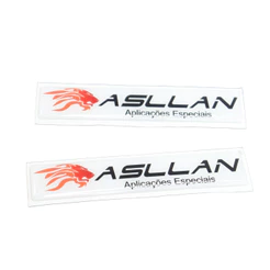 Par de Adesivo Asllan Resinado Branco 12 x 2,5cm - Cód.10859