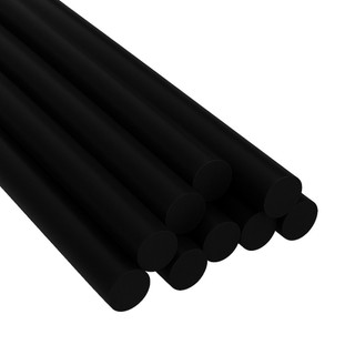50 Refil Bastão De Cola Quente Fina 30cm x 7mm Preta Para Artesanato Madeira EVA Papel Papelão