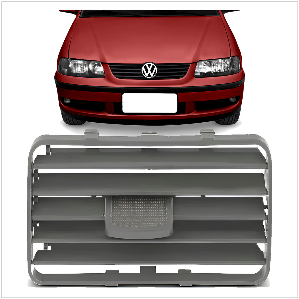 Tela Grade Difusor Ar Painel Gol Parati Saveiro G3 99 2000 A 2005 Cinza Flanel