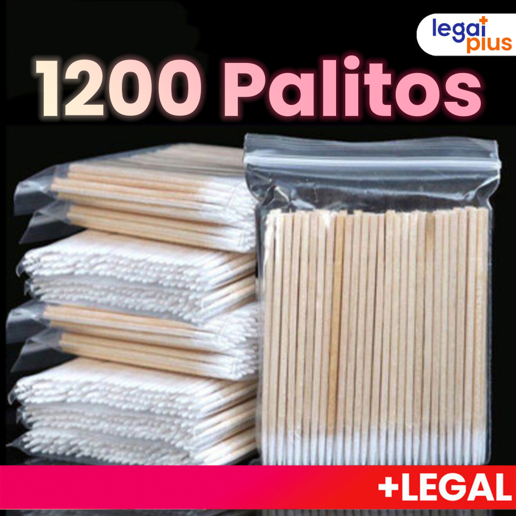 Kit 100/300/600/1200 Palitos Algodão Dupla Ponta Unha Acrigel Boca Maquiagem Alinhamento Perfeito