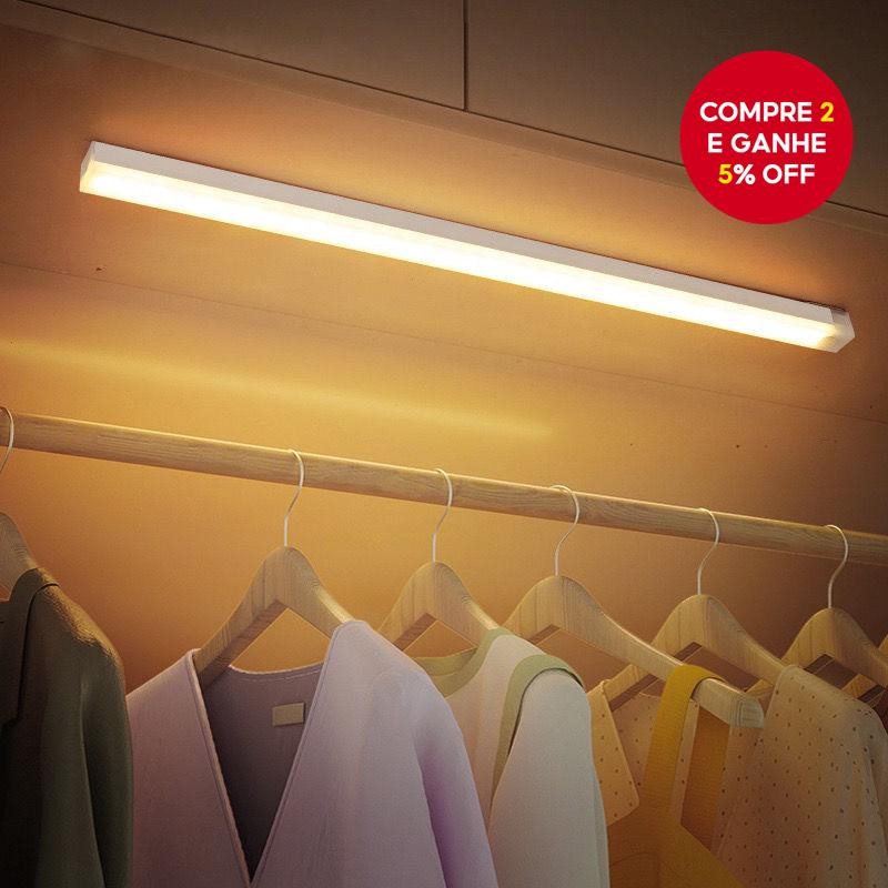LED Sem Fio Sob A Luz Do Gabinete Com Faixa Magnética Sensor De Movimento , Recarregável
