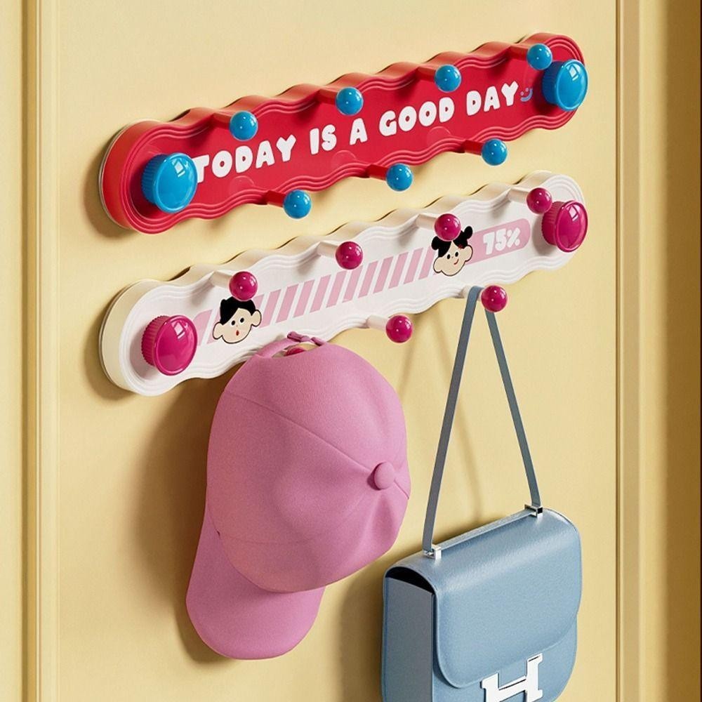 Cabide Infantil de Parede com Ganchos Decorativos · Estilo Fofo · Para Bonés, Bolsas e Acessórios