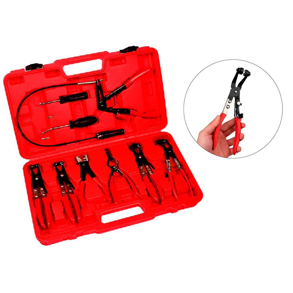 Jogo De Alicates Para Abraçadeira De Mangueira 11 Pc em Oferta na Shopee