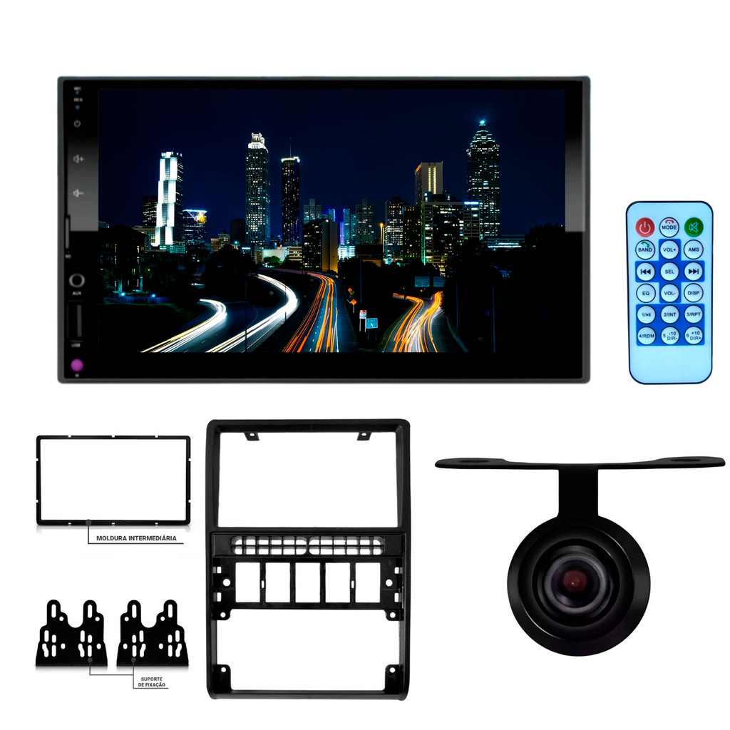 Central Multimídia Mp5 2 Din 7 Espelhamento Gol G2 1995 a 2005 com câmera de ré - HT-3000 em Oferta na Shopee