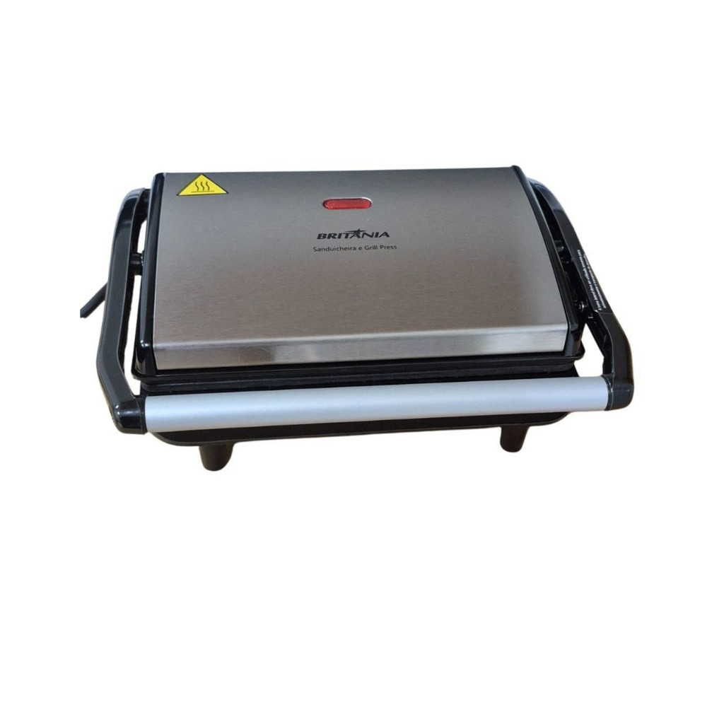 Sanduicheira e Grill Press Britânia BGR27I Aco Inox Escovado