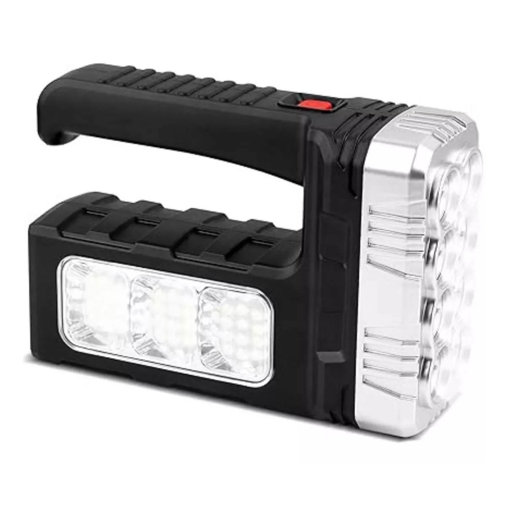 LANTERNA DUPLA LED POTENTE RECARREGÁVEL SOLAR / USB MULTIUSO CAMPING PESCA
