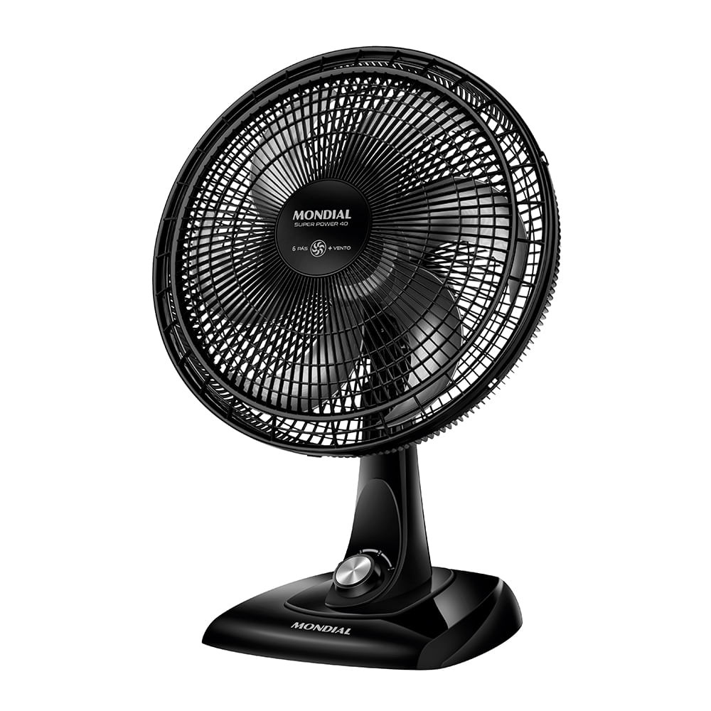 Ventilador de Mesa Mondial 6 Pás Super Power Preto VSP-40-B - 40cm 220V - Home Appliances
