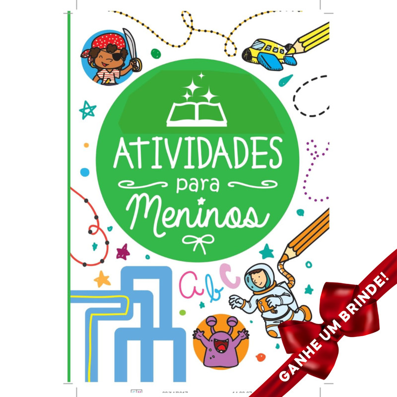 Livro Atividades Para Meninos Pé da Letra Crianças Filhos Infantil Desenho História