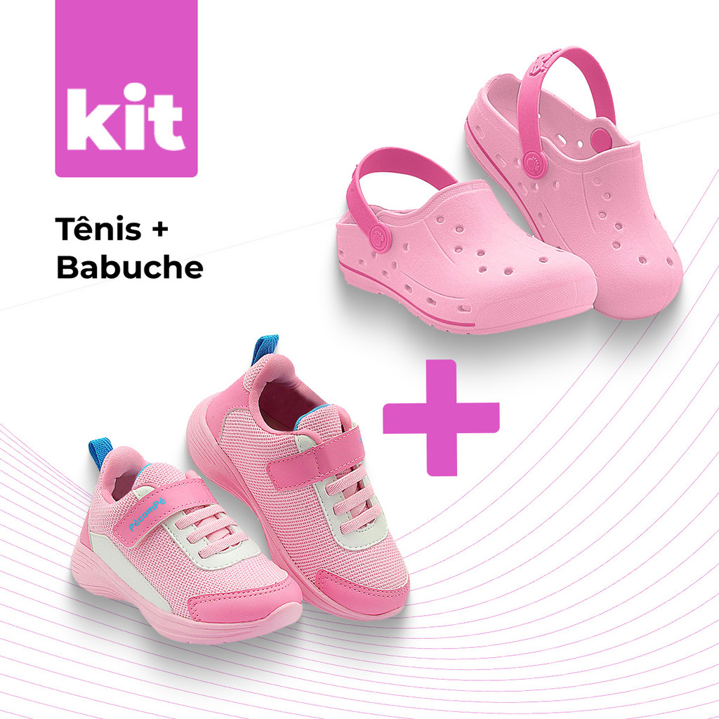 Kit Tênis Infantil + Sandália Injetada Infantil Menina Macio e Confortável em Oferta na Shopee