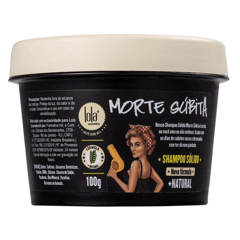 Shampoo Lola Sólido Morte Subita 100g - Beauty