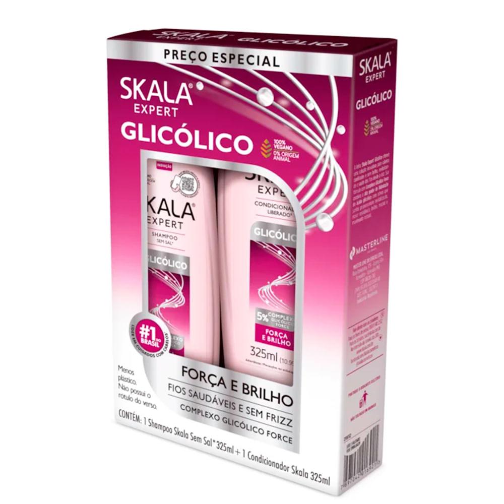 Kit Skala Shampoo E Condicionador Expert Glicólico 325ml - Beauty