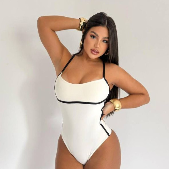 Body Maiô Ely Alças Cavado Feminino Sem Bojo Sustentação Alcinha Tendência a pronta entrega.