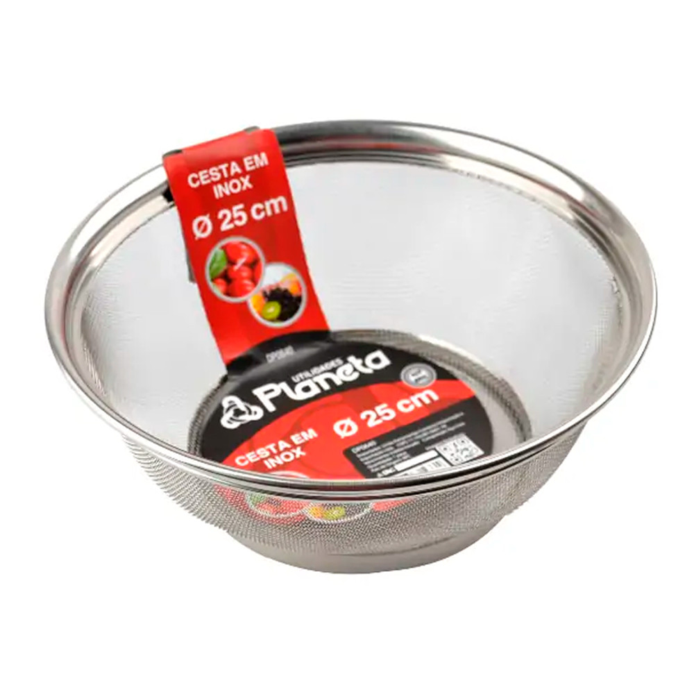 CESTA EM INOX DO LAR 25CM Ø25x9cm DP0640 PLANETA