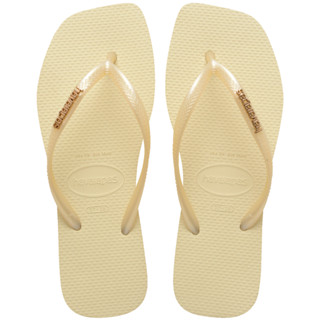 Chinelo Havaianas Slim Square Logo Metallic em Oferta na Shopee