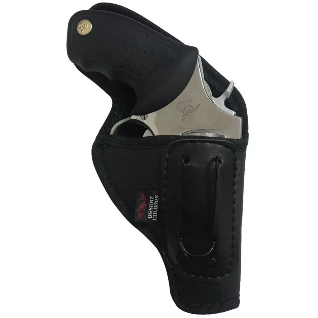 Coldre Velado PREMIUM Dissimulado Para Revol. RT 817 2 Pol. .357 7 trs Em Neoprene e Couro P.U - Desert Coldres