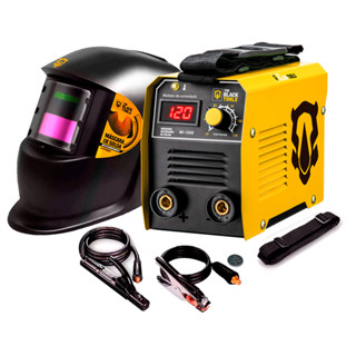 Máquina Inversora De Solda Mini Mma 120a If-150 The Black Tools Com Máscara De Solda em Oferta na Shopee
