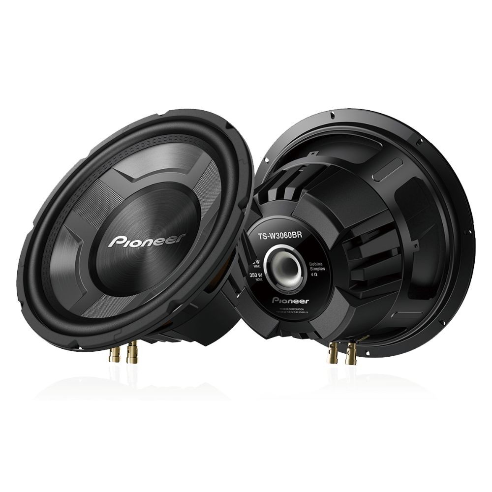 Par Subwoofer Pioneer 12 Pol ts-w3060br 350w rms Cara Preta