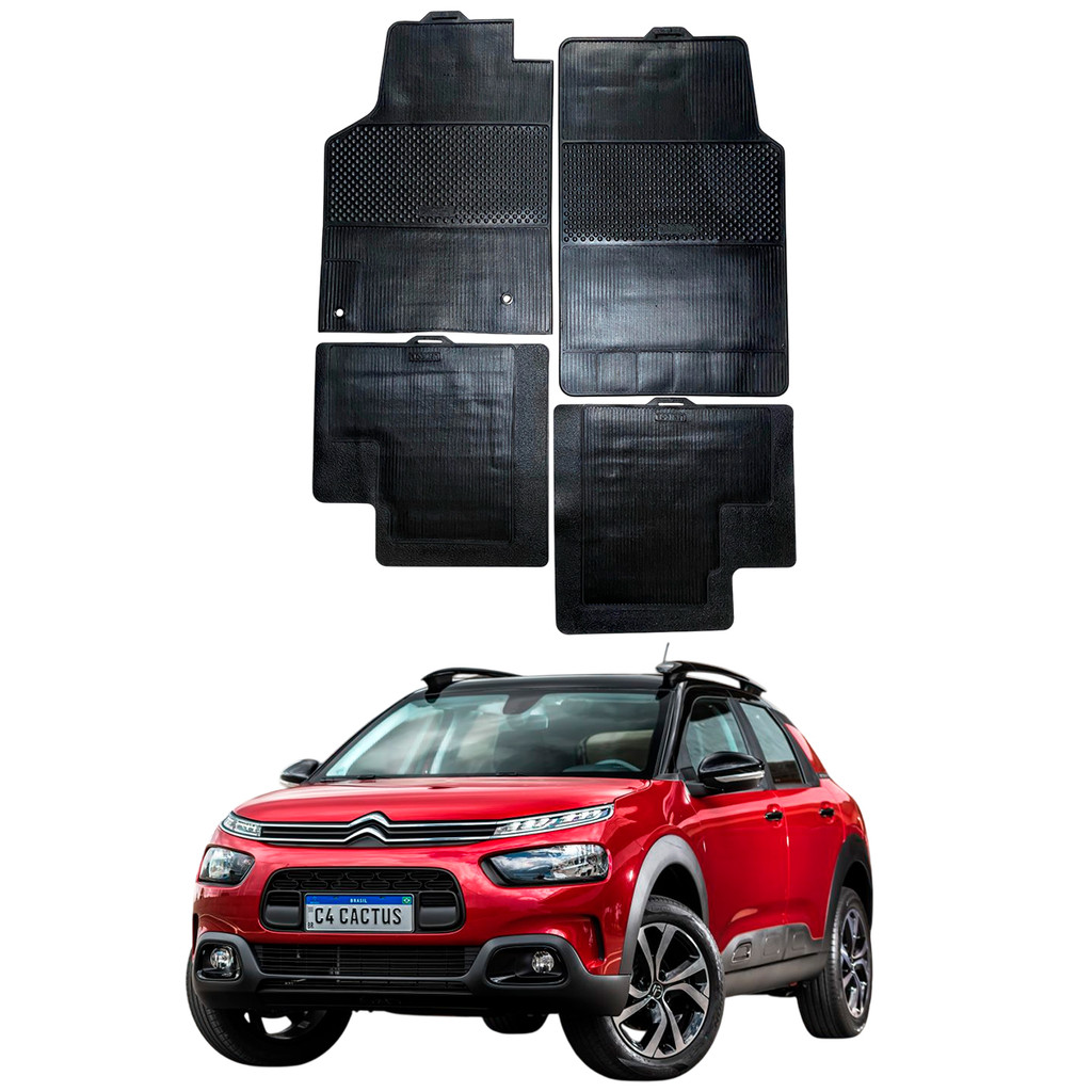 Tapete Citroën C4 Cactus 2019 em diante Stratus 100% Borracha Borcol
