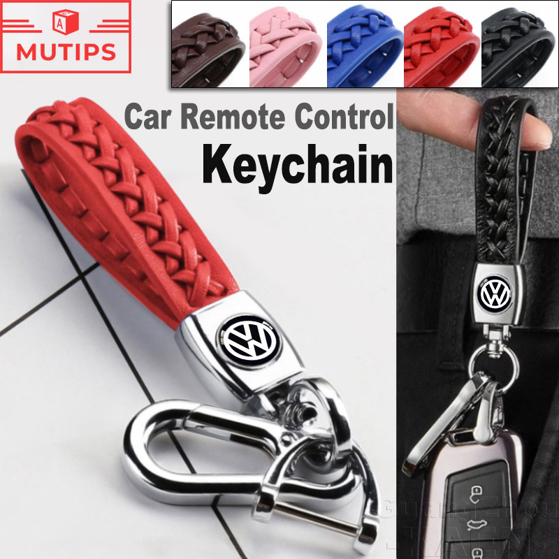 Chaveiro Com Logotipo Do Carro Volkswagen Moda De Couro Para Controle Remoto VW Polo UP T Cross Gol g5 g4 g3 Saveiro Niv