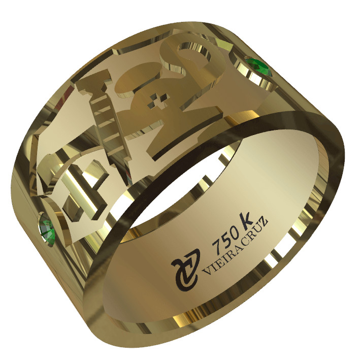 Anel de Formatura Técnico em Enfermagem em Ouro 18K
