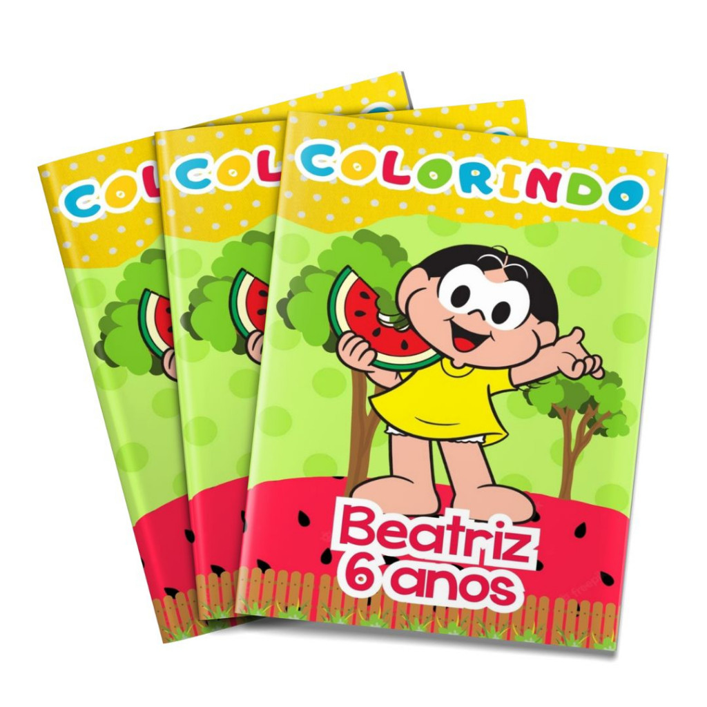 Livro de colorir lembrancinha Magali personalizada em Oferta na Shopee