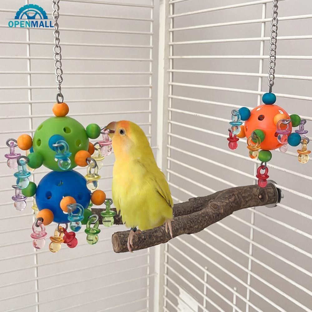 OPENMALL Colorido Papagaio Plástico Subir Mordida Mastigar Brinquedo Pássaros Gaiola Decoração Para Periquito Calopsita  em Oferta na Shopee